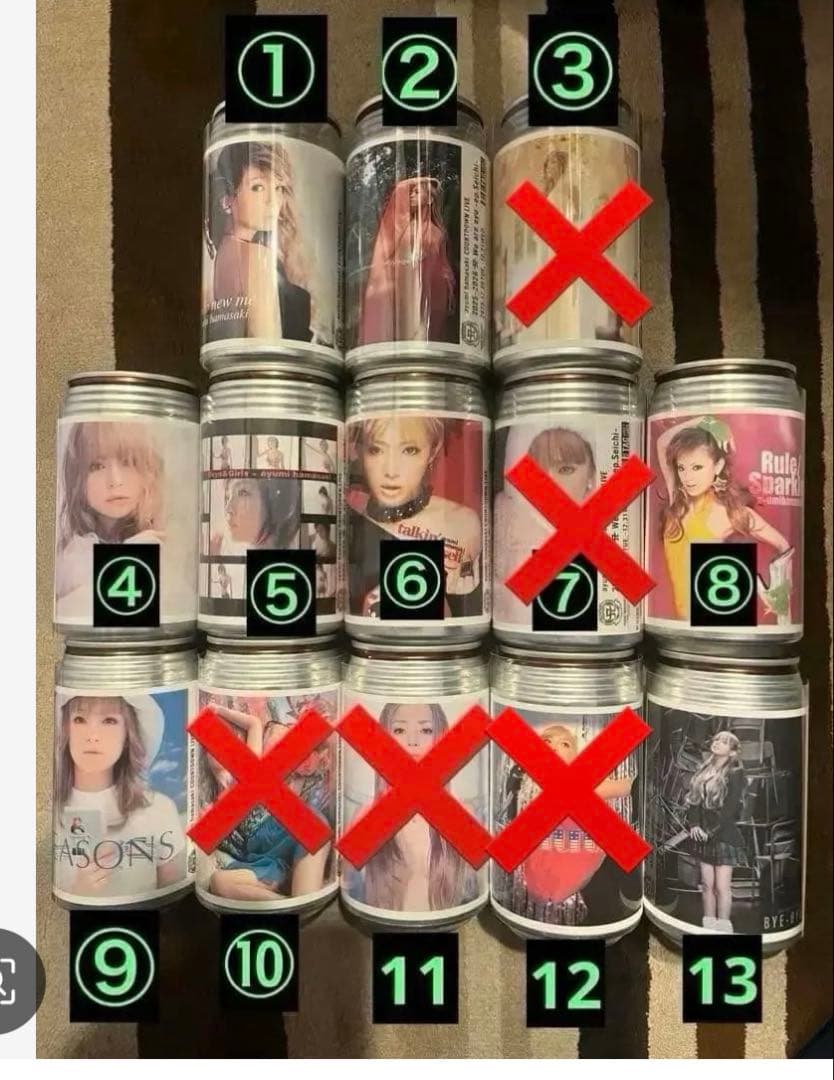 サントリーラベル缶13種 コンプリートセット 浜崎あゆみ　オリジナルラベル