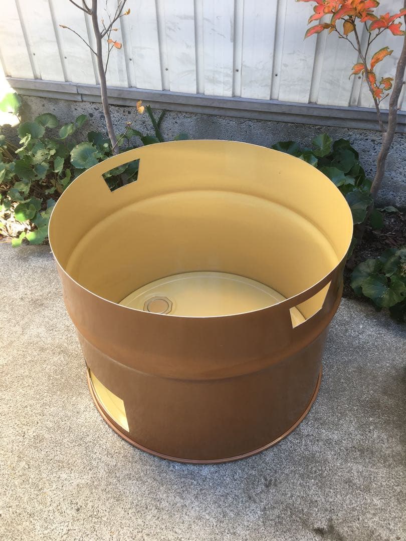 ドラム缶 焼却炉 半切り 上半分