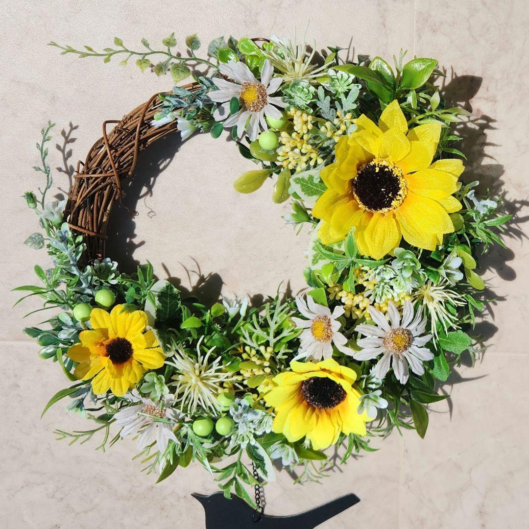 向日葵リース276　ドアベル付き
