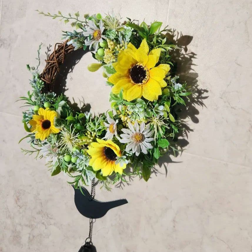 向日葵リース276　ドアベル付き
