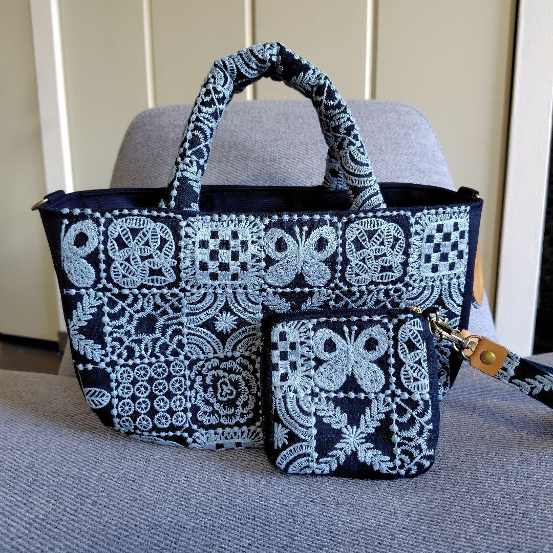 ミナペルホネン　ころんハンドメイドバック