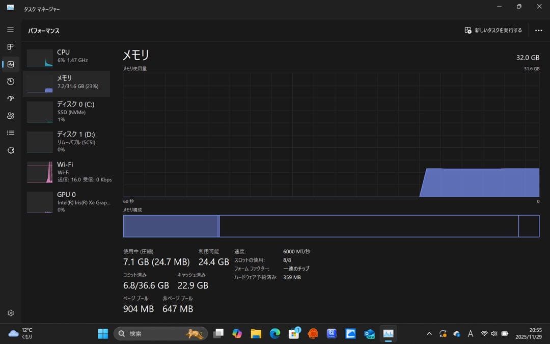 FMV WU-X/H1 i7/32GB/1TB/Win11Pro 1TbSD付属
