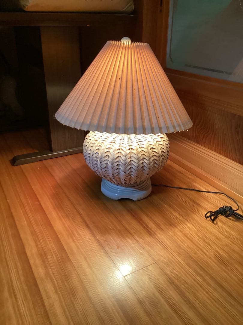 ラタン編み込みデザイン フロアスタンド　大型