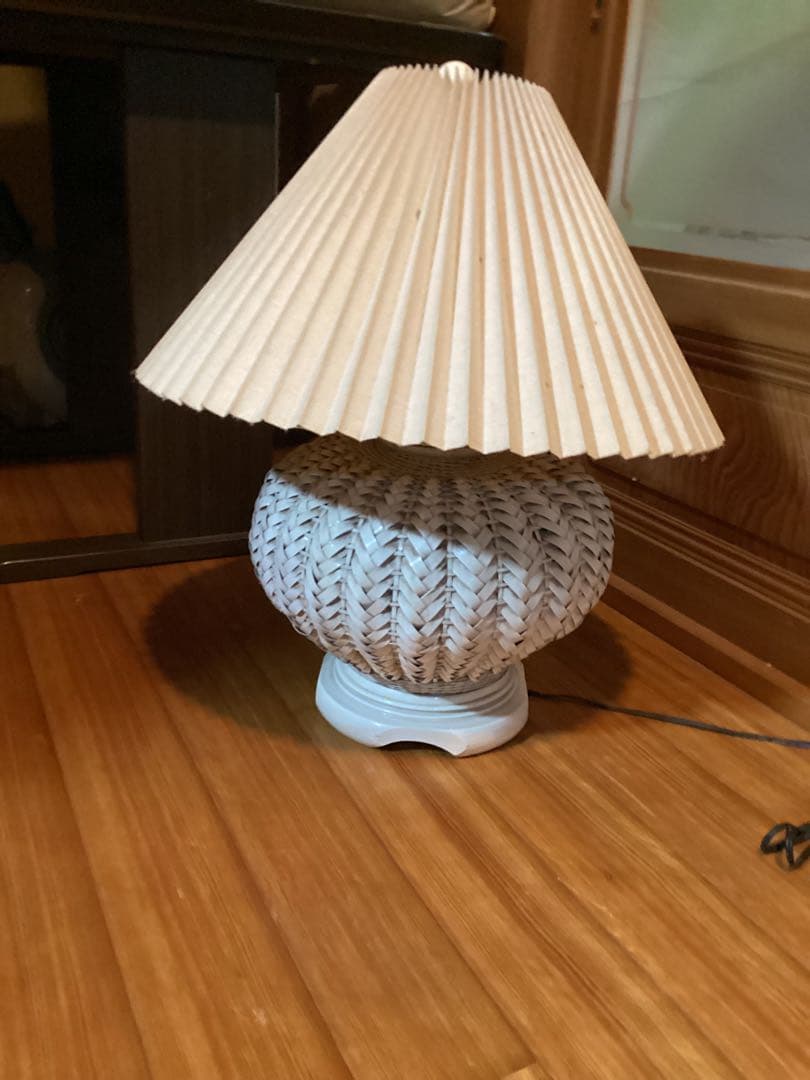 ラタン編み込みデザイン フロアスタンド　大型