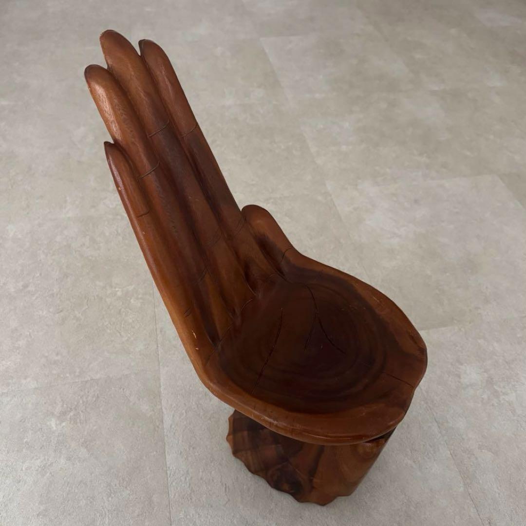 木製 手 椅子 スツール オブジェ アジアン インテリア