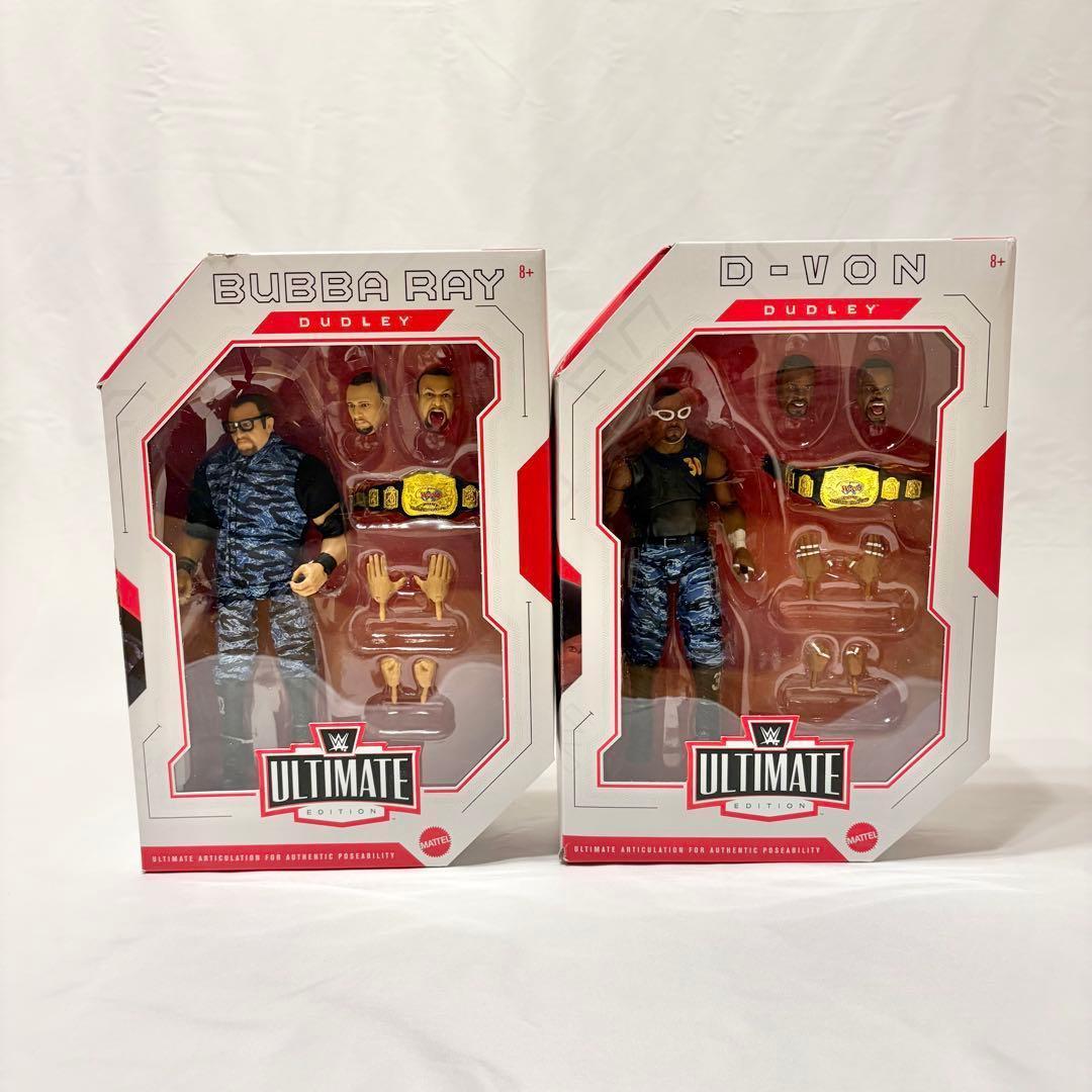 【新品未使用】WWE 公式 ダッドリーズ ベルト付 フィギュア マテル 海外限定