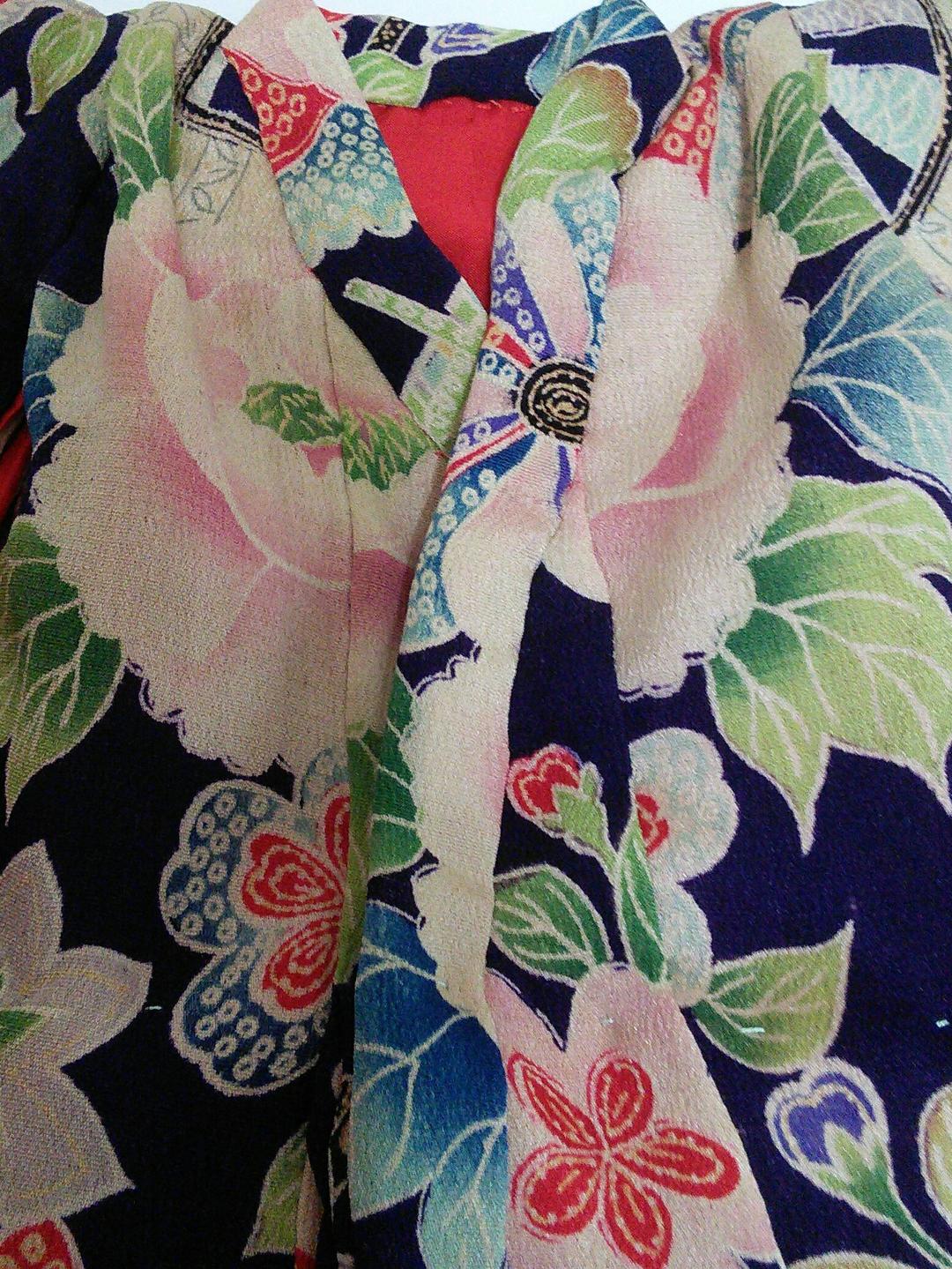 市松人形着物　古布手縫い3