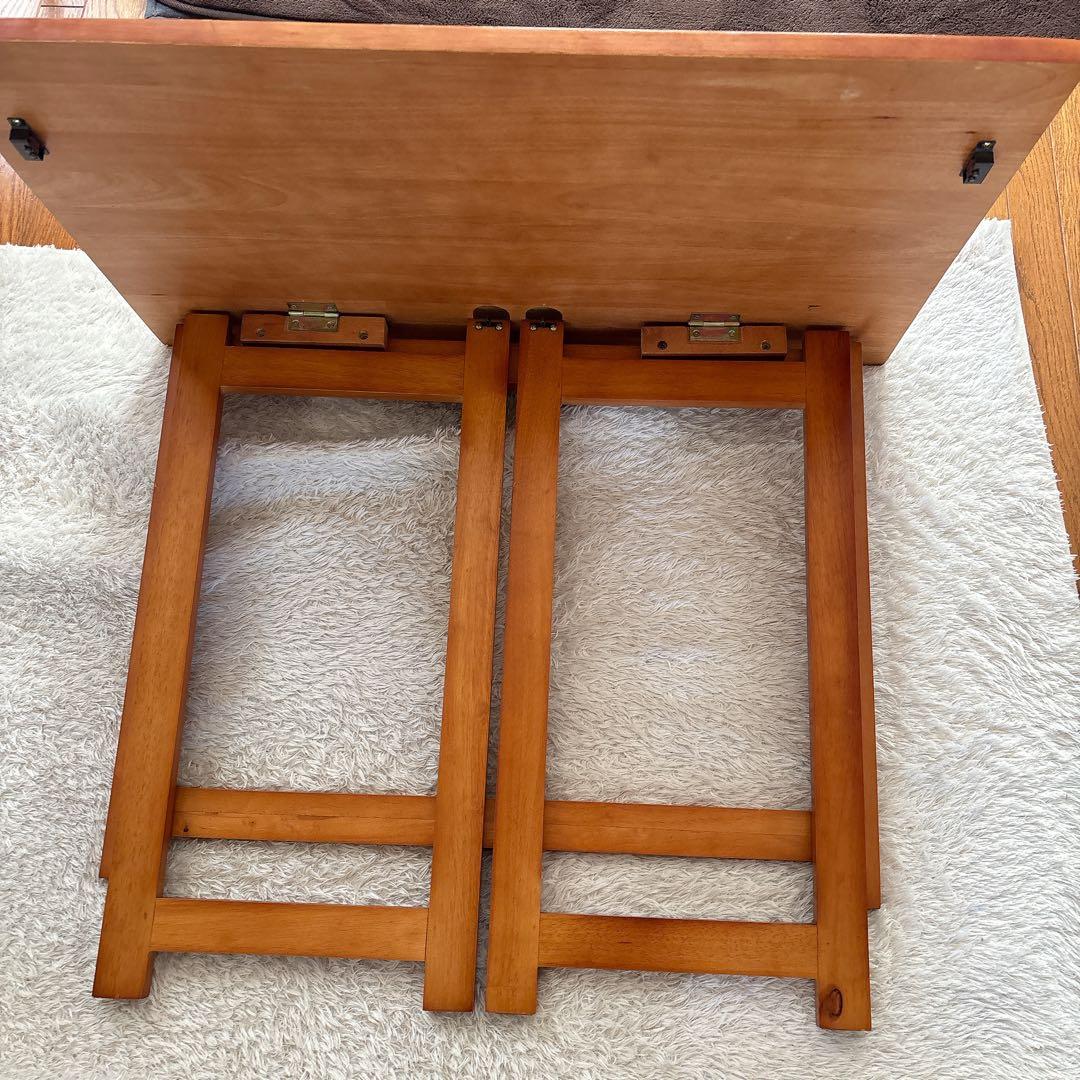 美品】天然木 折りたたみ デスク チェア セット 椅子 テーブル ワークスタディ