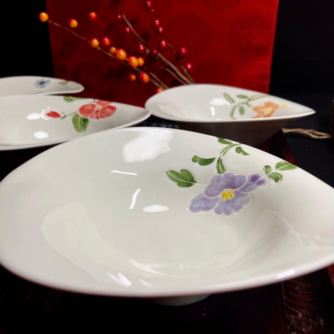 【新春にも】 波佐見焼 勲山窯 野の花 なぶり 銘々鉢 セット 向付