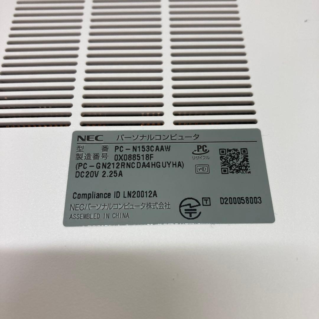 【ジャンク】NEC LAVIE N15 PC-N153CAAW ノートパソコン