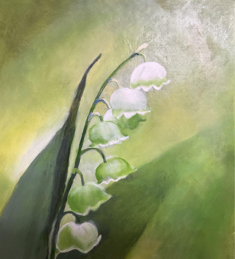 油彩画　「　すずらん　」　原画　F4号