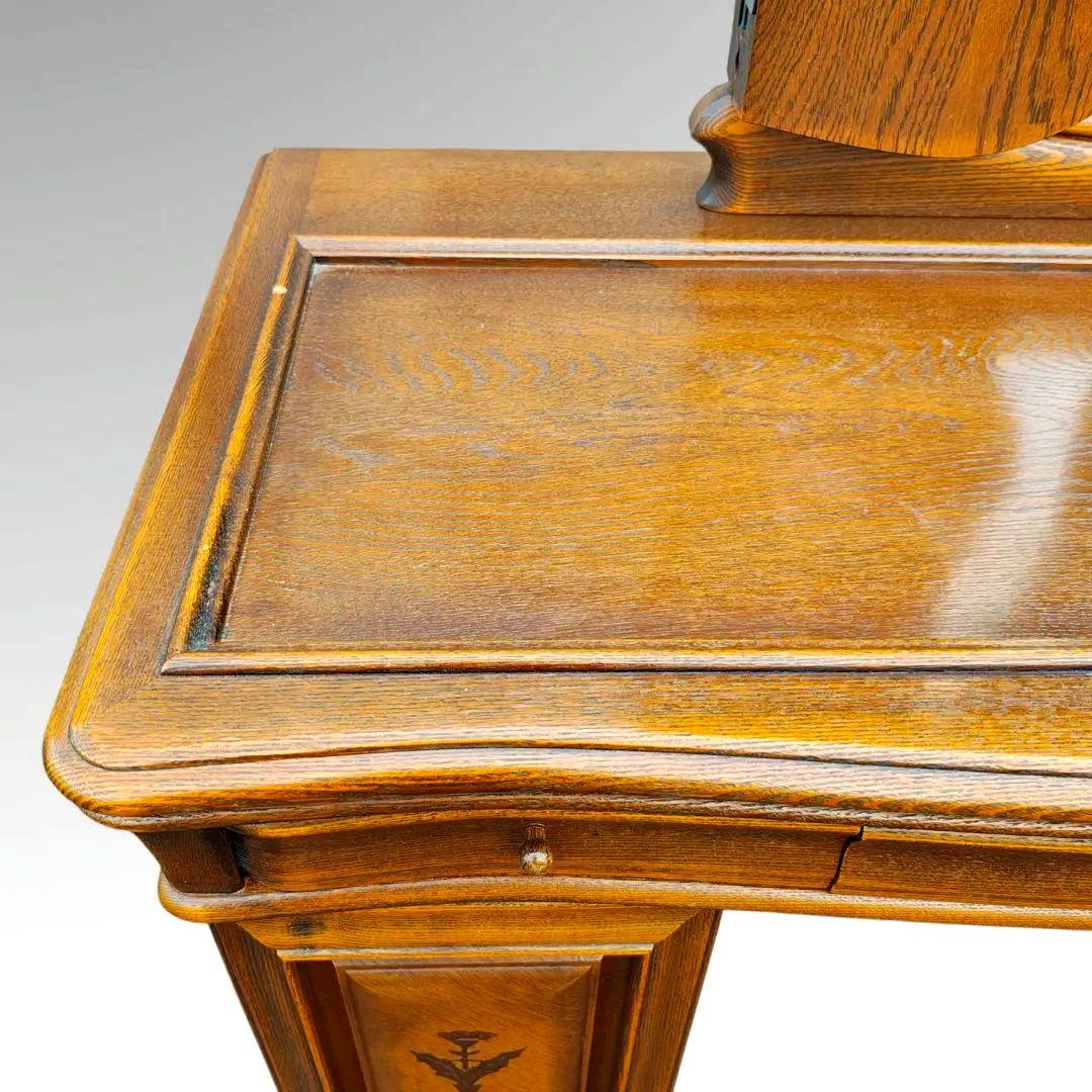 松永工房 IDC大塚家具 ヴィンテージ 両袖 三面鏡 ドレッサー ナラ材