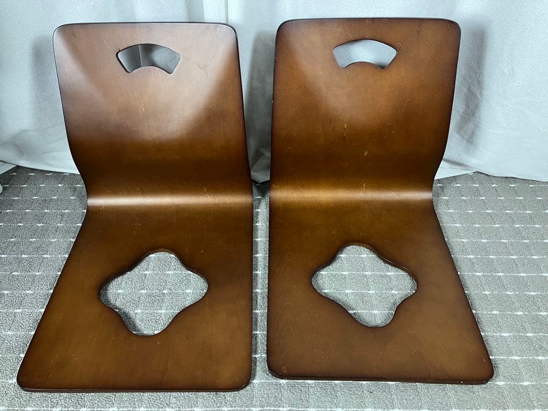 不二貿易　木製 座椅子 4脚セット 天然木 曲木 和モダン