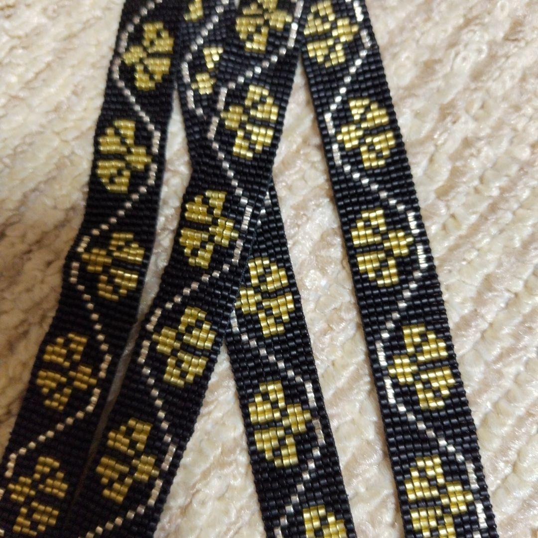 ビーズ織り　ラリエット