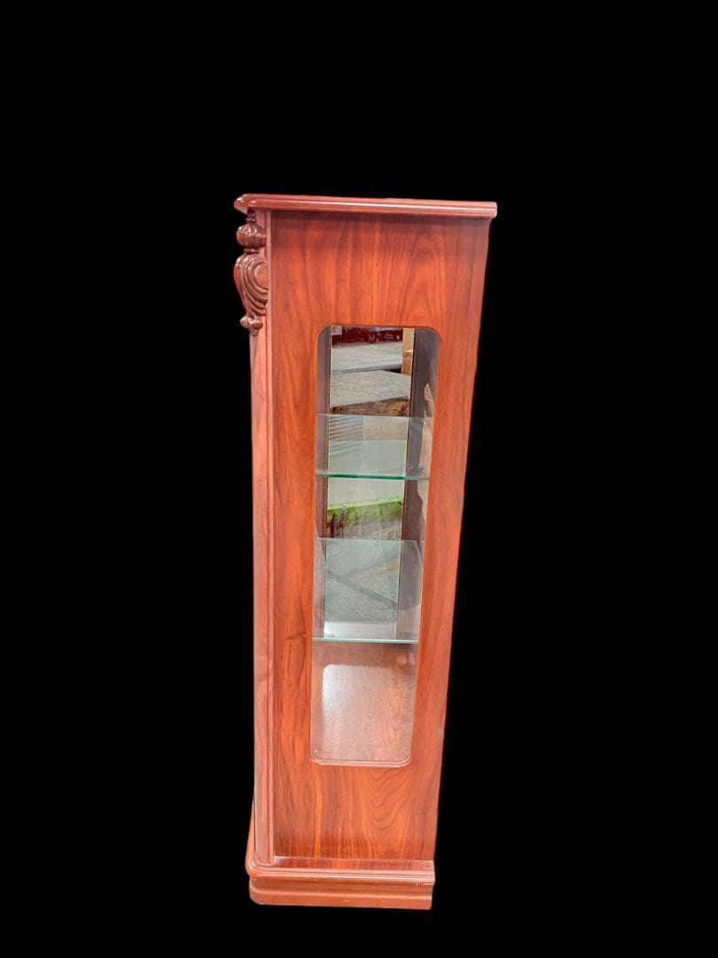 【象嵌】アンティーク ガラスキャビネット 飾り棚 イタリア ヴィンテージ レア