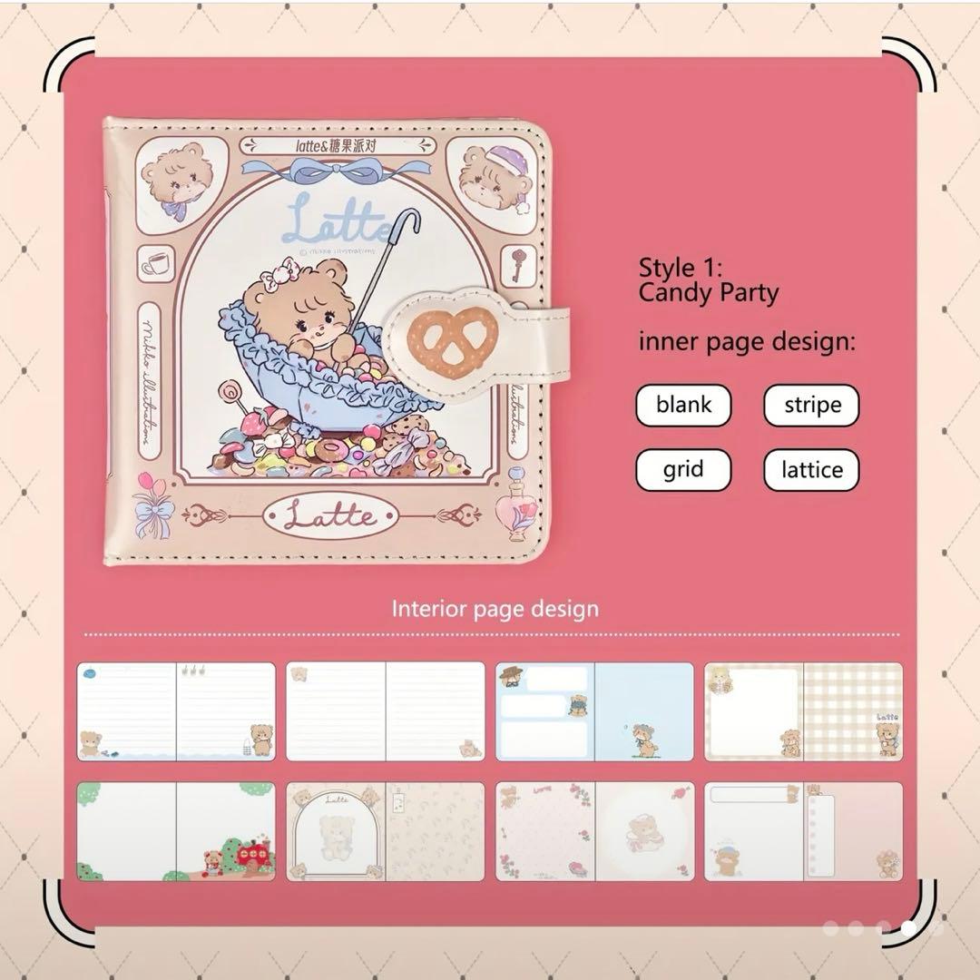 【日本未発売！希少！新品】　mikko ミッコ ノート　メモ帳　ラテ　くま