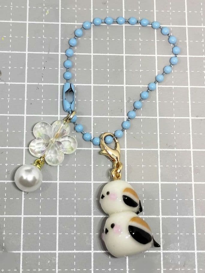 親子シマエナガ　ストラップ