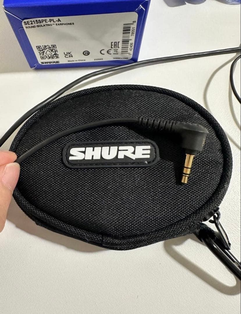 SHURE SE215 クリアパープルリケーブル可能イヤホン