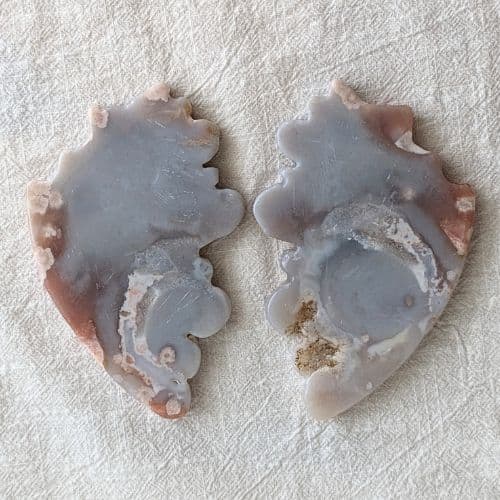 ✧ブルー＆ピンク桜瑪瑙 バタフライス タンド付✧