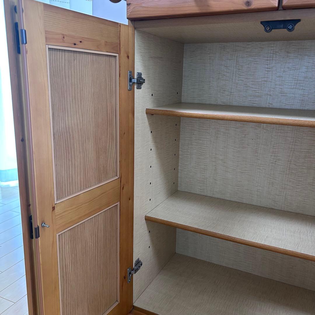 カントリー家具　LEGNATEC サイドボード　食器棚　パイン無垢材　キッチン