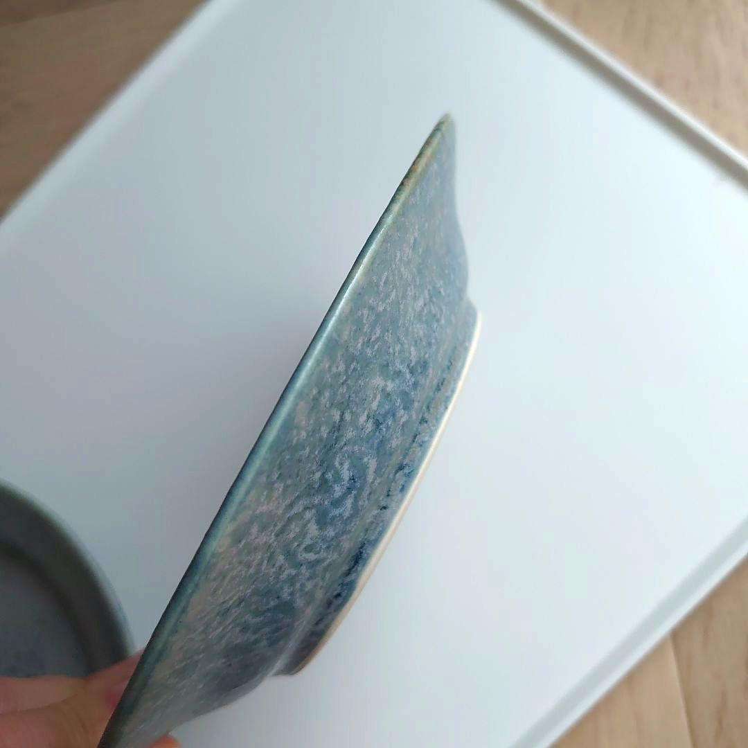結城彩　さん　リム浅皿　blue haze　 2枚セット