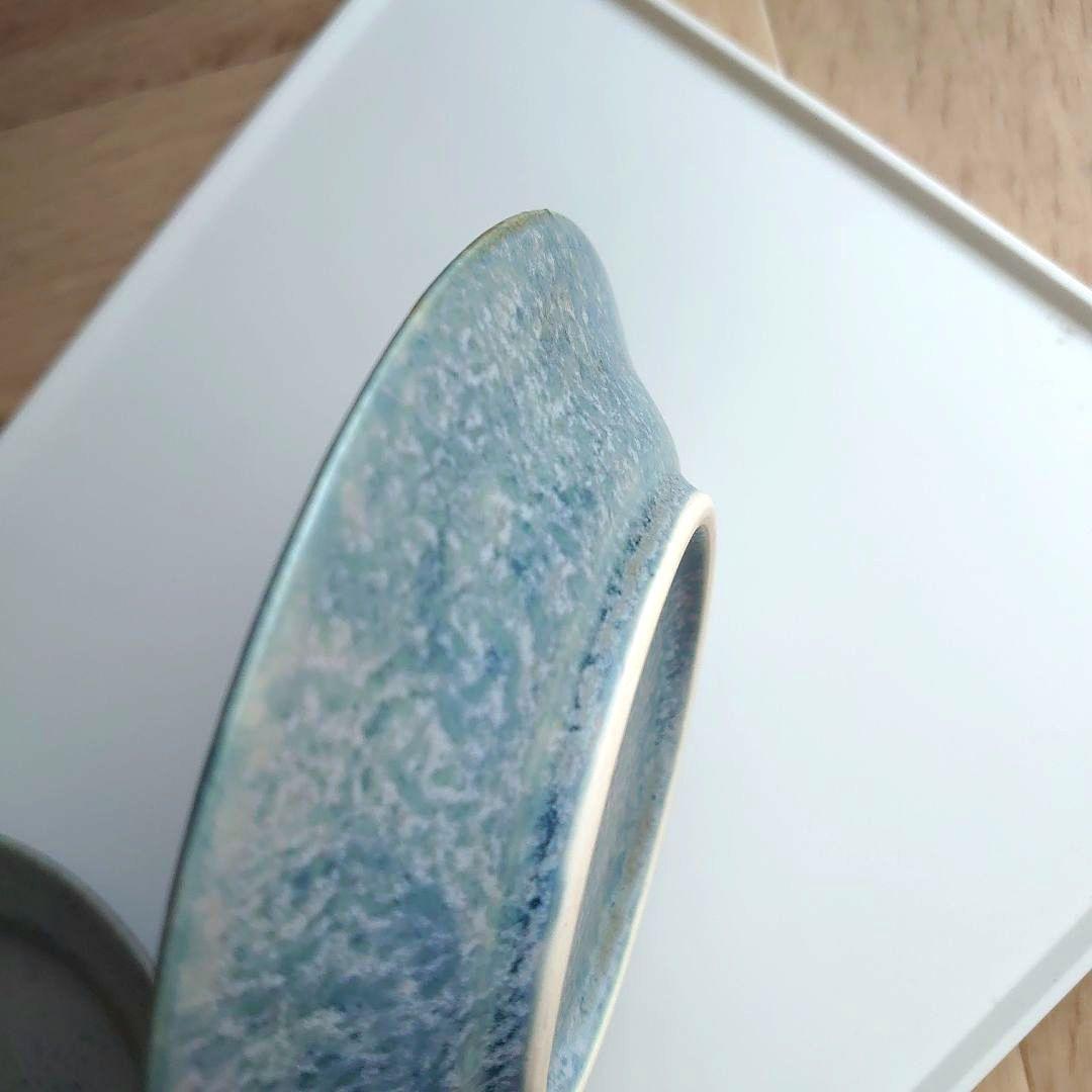 結城彩　さん　リム浅皿　blue haze　 2枚セット