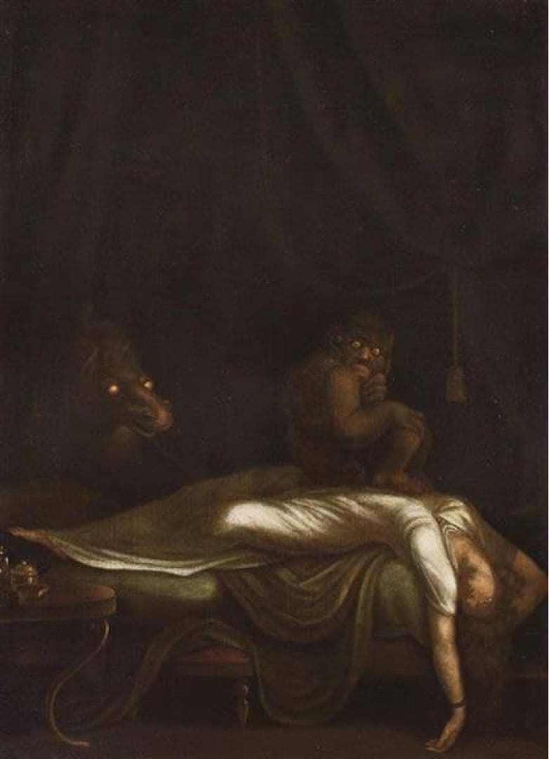 ヘンリー・ヒューズリー作《夢魔》Lサイズ Tシャツ 怖い絵展　上野の森美術館