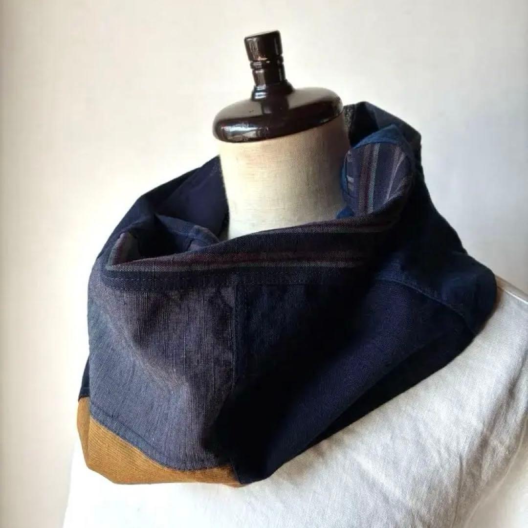 ハンドメイド　スヌード　ポジャギ風パッチワーク