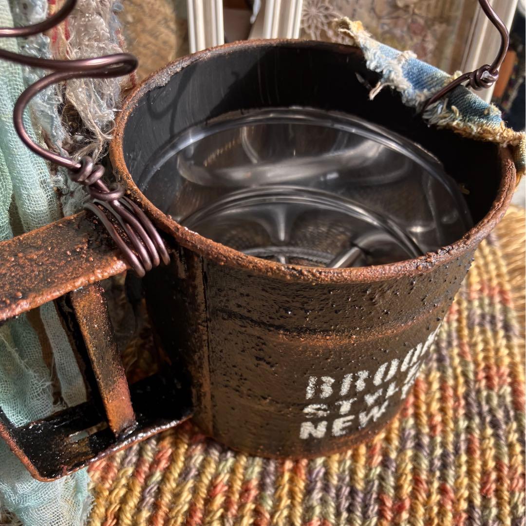 リメイク缶  粉ふるいリメ缶