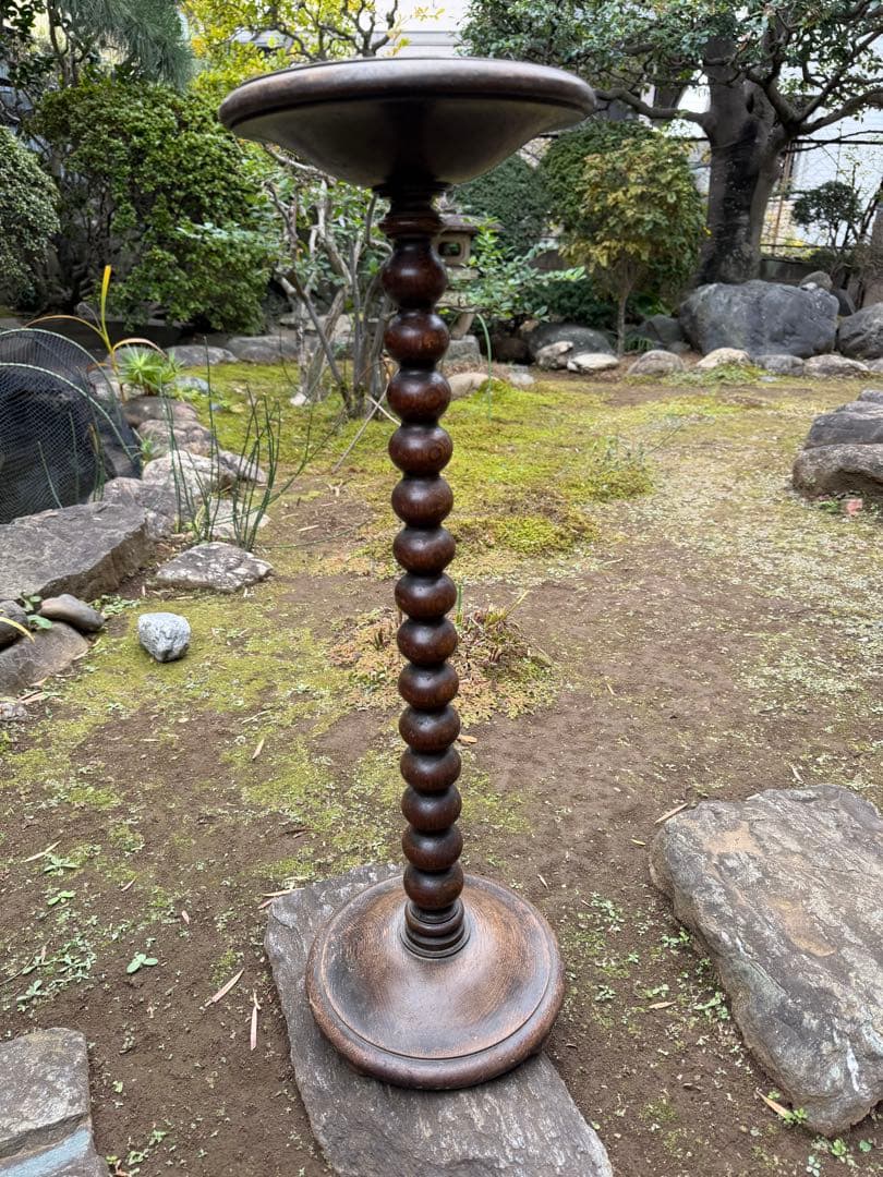 木製灰皿スタンド 昭和レトロ