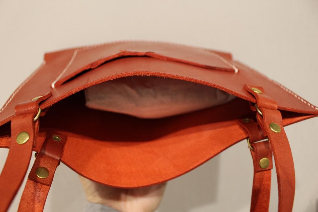 新品 総手縫い1点物 アトリエkokomo スマートトートバッグ