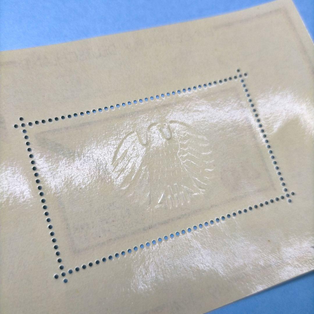 2828 外国切手 西ドイツ 1974年建国記念 紋章 小型シート エンボス加工