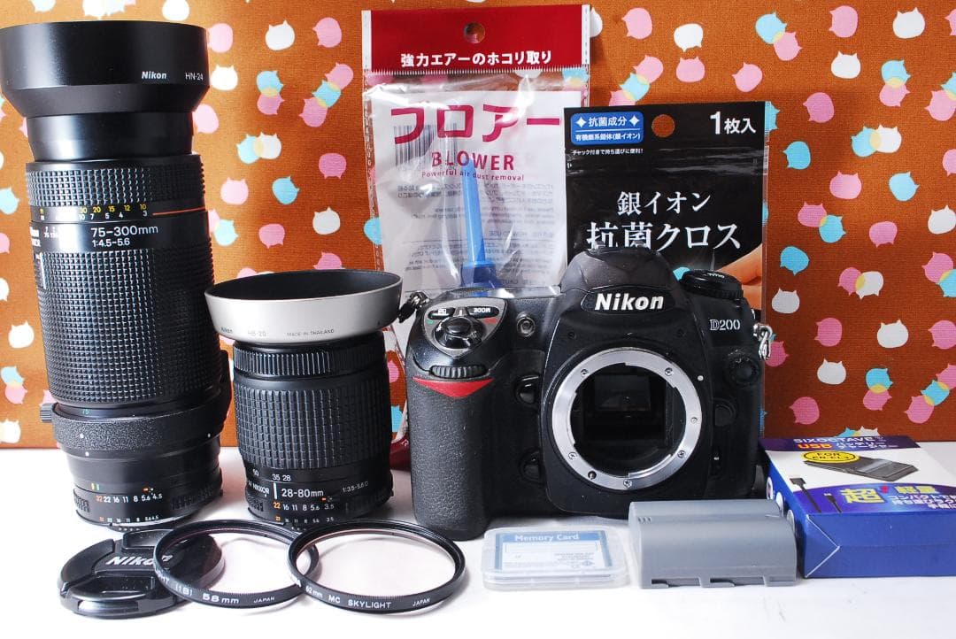 ✨超人気機種✨届いてすぐ使える✨Nikon D200 ダブルレンズセット