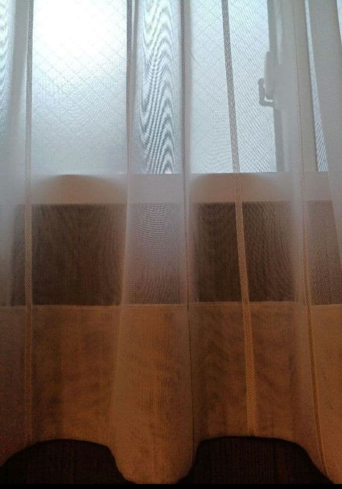 カーテン　丈208cm×幅187cm　2倍ひだ　レース　タッセル付　ベージュ