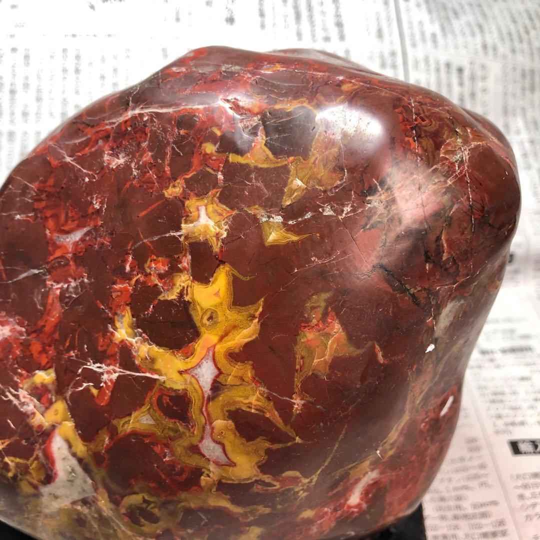 旧家蔵出　天然石　雞血石 肉厚　インテリア　宝物　時代物　開運へ　縁起物　置物