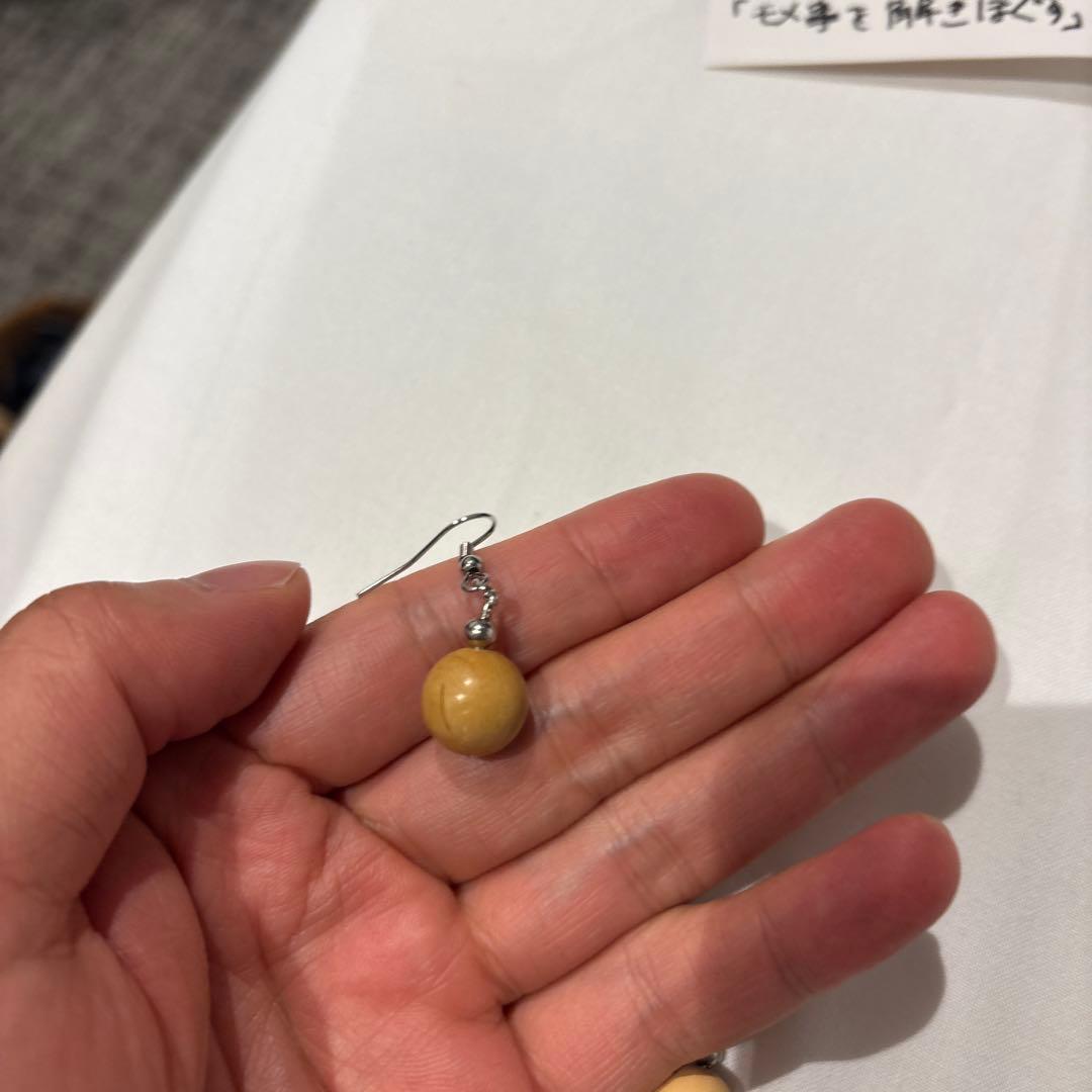 柘植のピアス！綺麗！ズーンとくる！