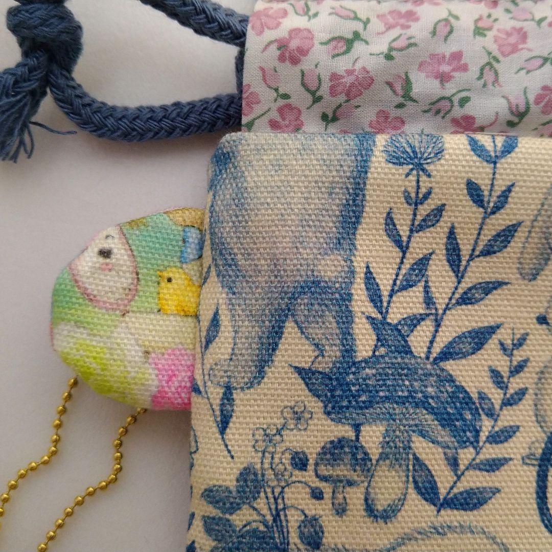 おとりおき☆ミニミニ巾着 ユキエモン　yukiemon リバティ　うさぎ