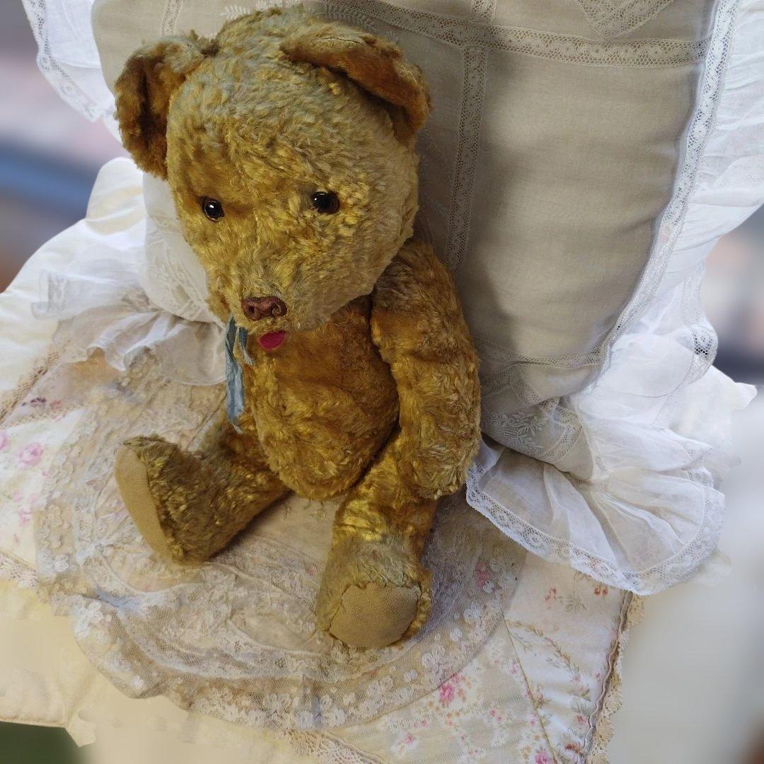 フランスアンティーク　 はちみつ色のテディベア