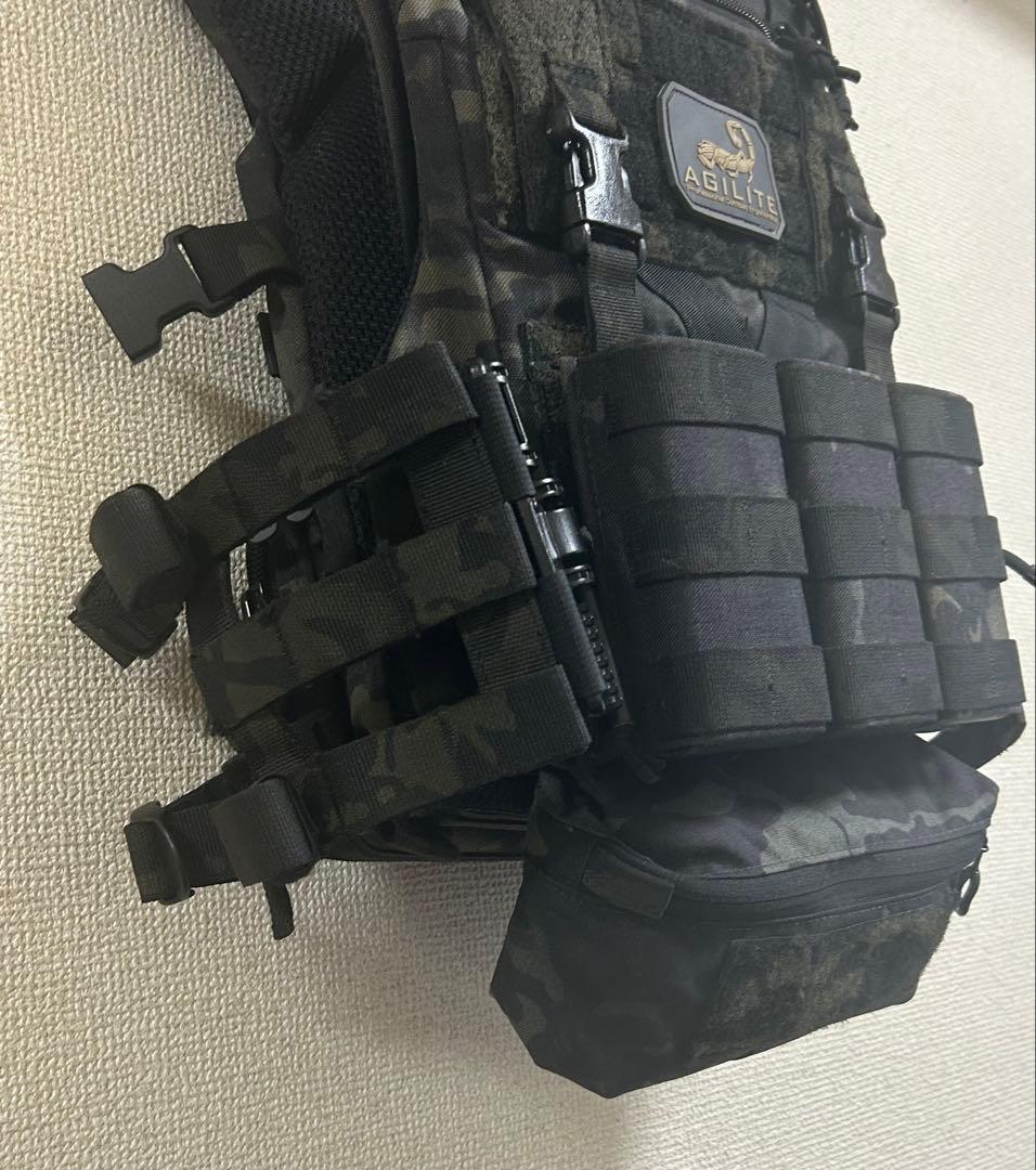 【美品】実物AGILITE K19 実物装備多数マルチカムブラック esstac