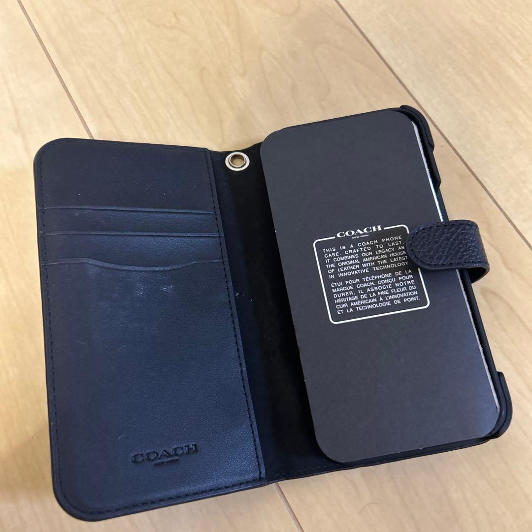 COACH 手帳型ケース 黒　iPhone14