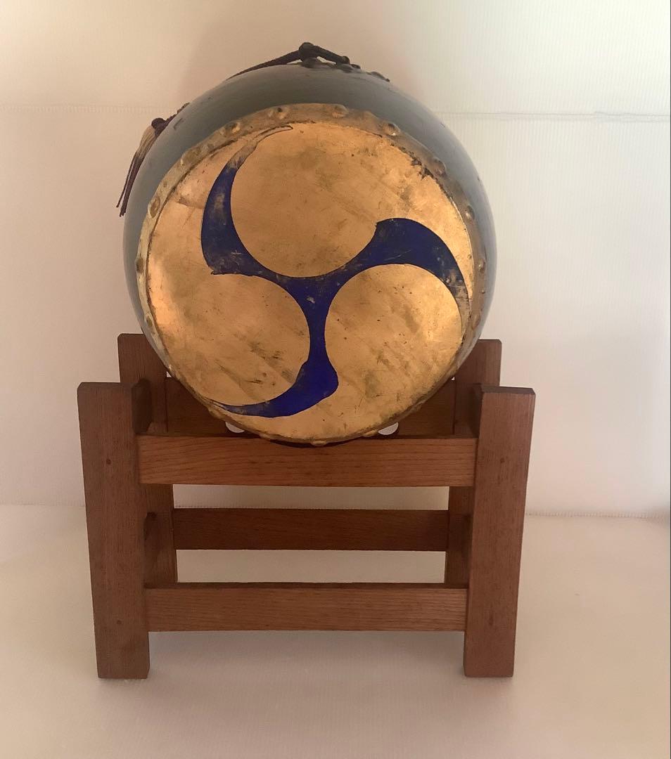 戦前♪大きな太鼓♪五月人形のお道具♪手描きの龍♪ 端午の節句♪ヤケ汚れ色落ち