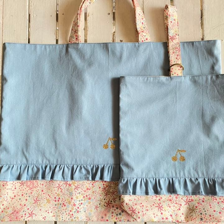 【オーダーページ】男女共リバティアデラジャ×星ワッペンレッスンバッグ他