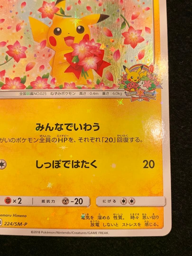ポケモンカード　ピカチュウ　みんなでいわう　224/SM-P プロモ