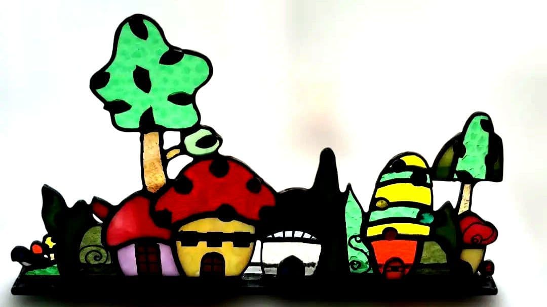 ステンドグラスきのこのお家