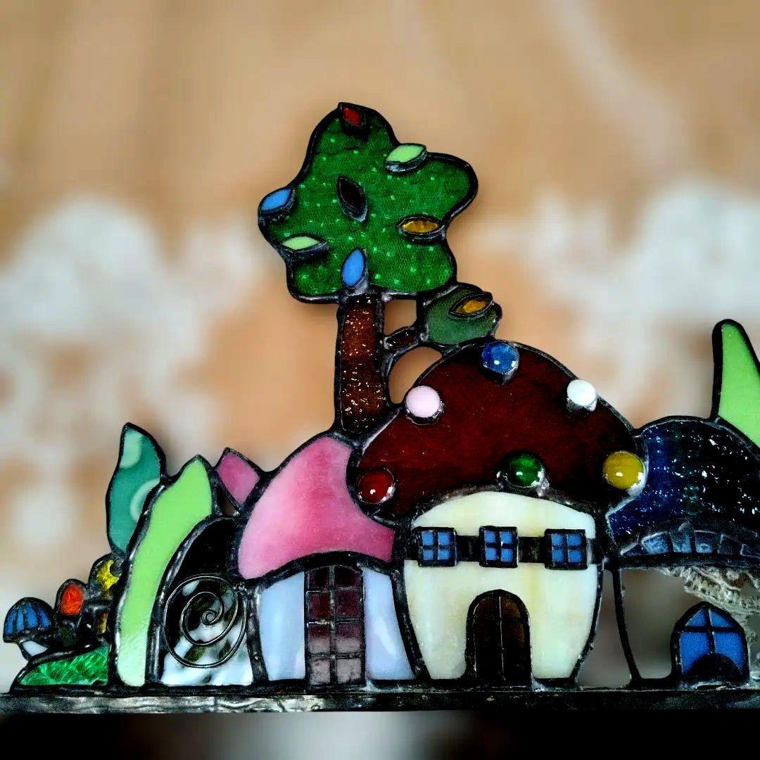 ステンドグラスきのこのお家