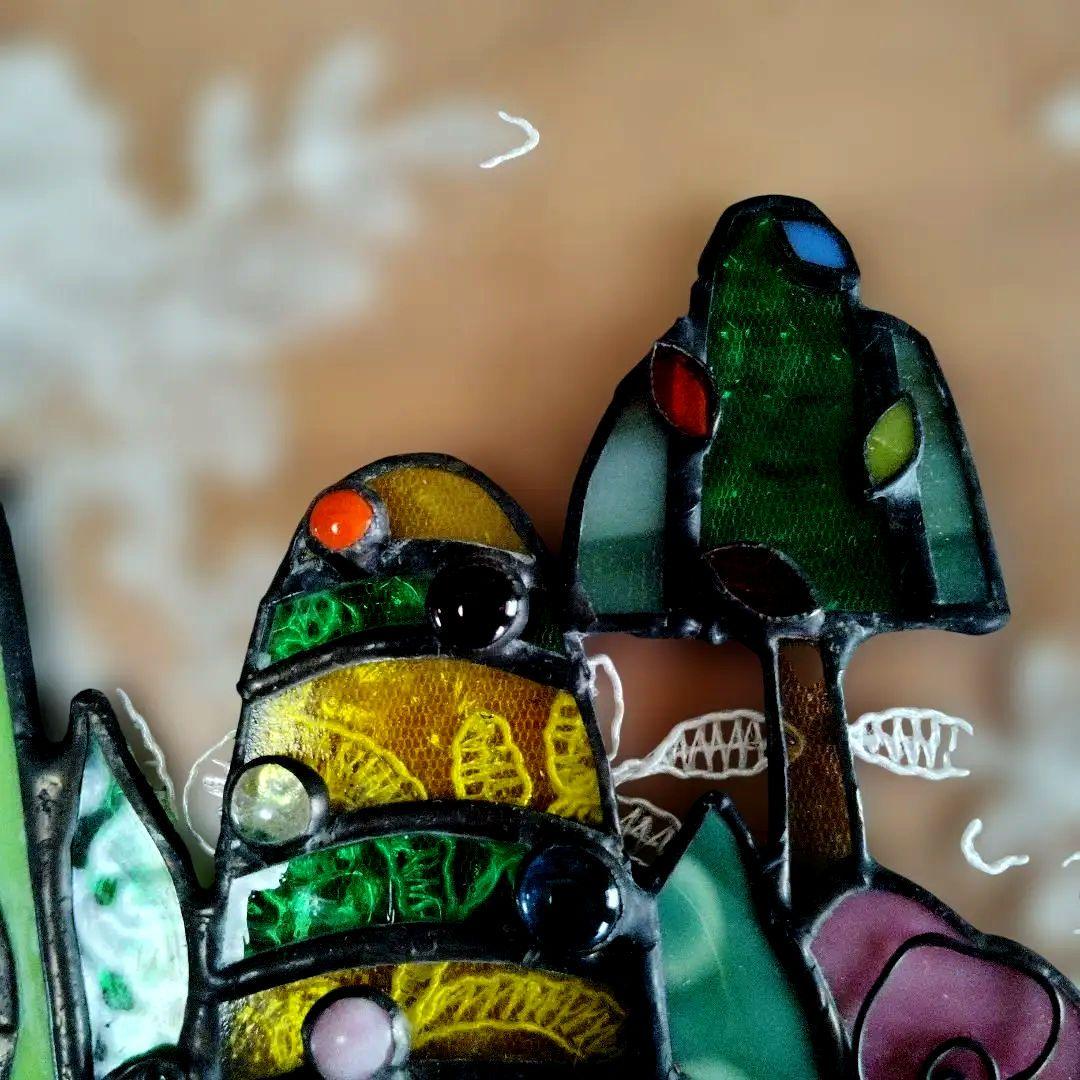 ステンドグラスきのこのお家