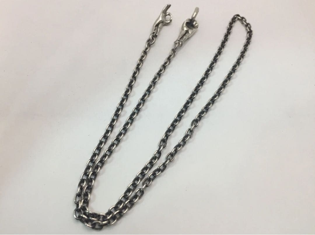 ❤️ック レスチェーン 丸0.8φ 50cmラブ ネックレス ハンドサイン