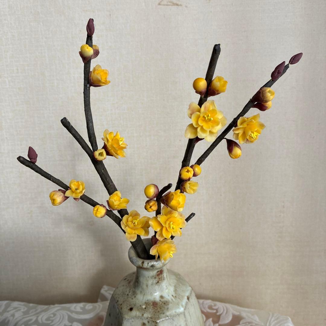 ゆりこ様♡専用　クレイフラワー　ろうばい　葉牡丹