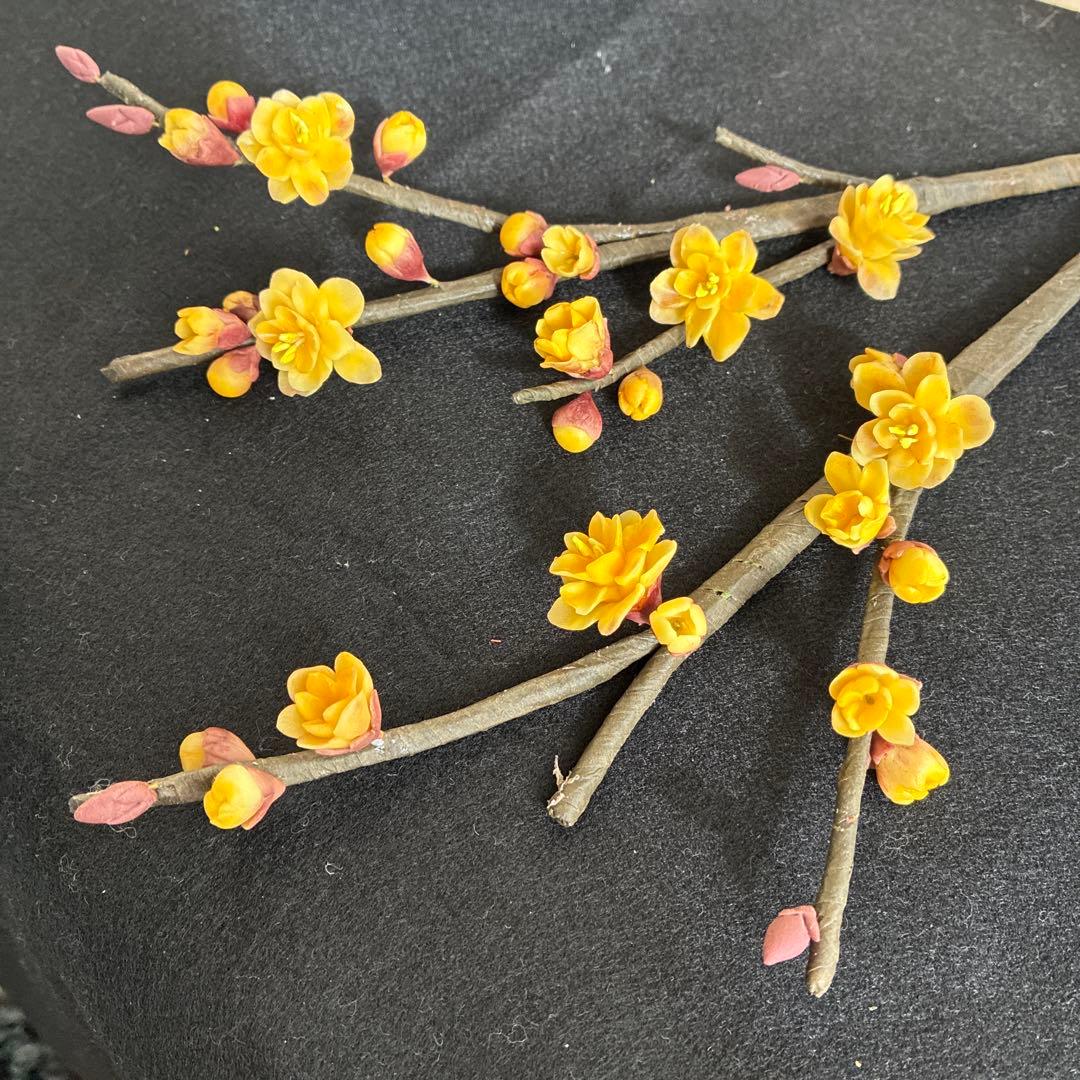 ゆりこ様♡専用　クレイフラワー　ろうばい　葉牡丹