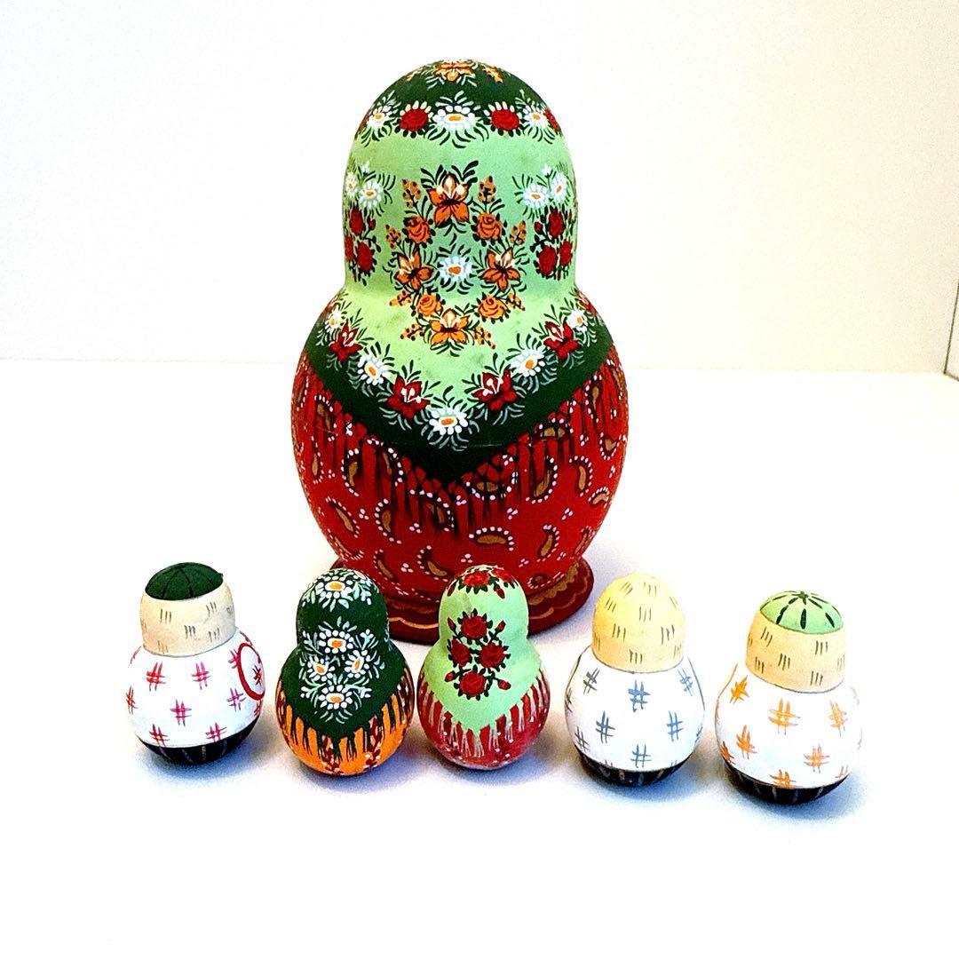 オリガ・ミッチナ作　ダルマ型 マトリョーシカ　6ピース　３人の子供